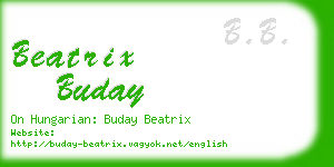 beatrix buday business card